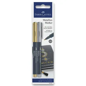Faber-Castell Metallics popisovač zlatý a strieborný